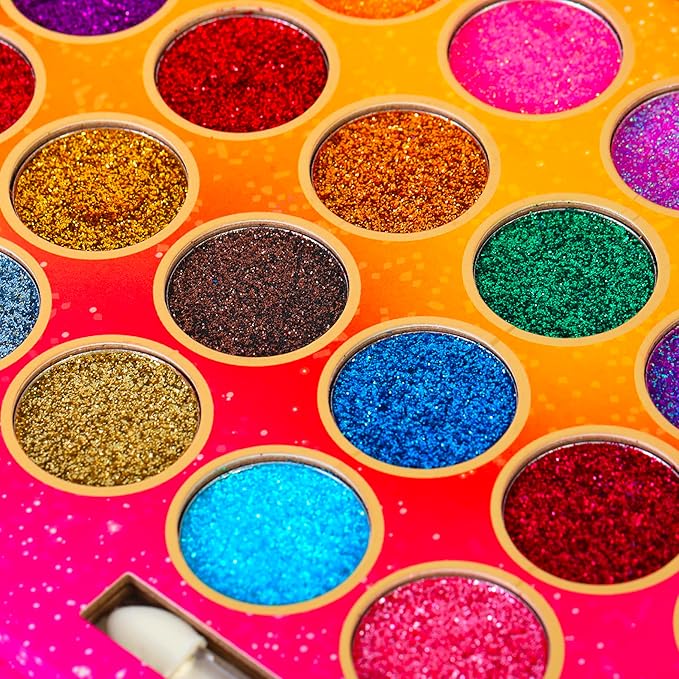 32 Colours Glitter Eyeshadow Palette, Make-Up Palette, Face and Body Glitter, glitter tattoos, festival accessories, Glitter Artistry Palette, Eye Shadow pallets for Women Girls Kids