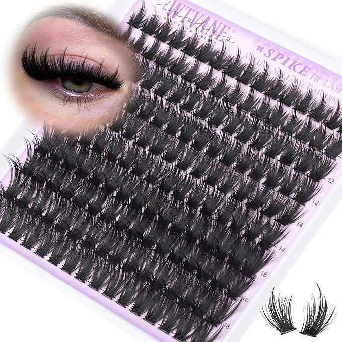 Lash Clusters Wispy Eyelash Clusters Manga Lashes Clusters with Spikes 160D Fluffy Individual Lashes 10-18mm Cluster Eyelash Extensions Volume False Eyelashes Cluster Reusable Lash
