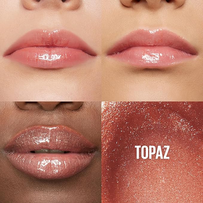 Maybelline Lifter Gloss, Hydrating Lip Gloss with Hyaluronic Acid, High Shine for Plumper Looking Lips, Topaz, Terracotta Neutral, 0.18 Ounce