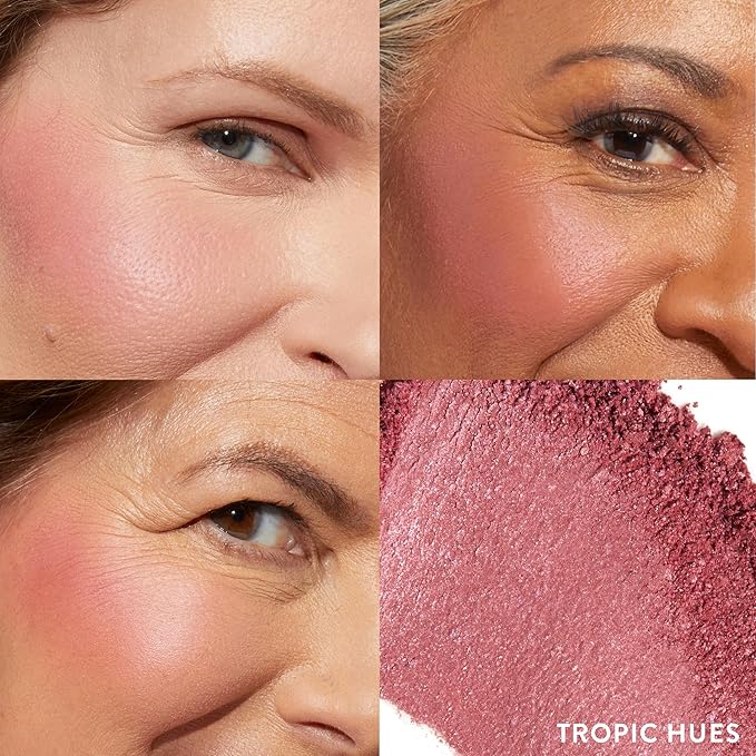 LAURA GELLER NEW YORK Baked Blush-n-Brighten Marbleized Blush for Cheeks - Tropic Hues - Satin Finish - Buildable Color
