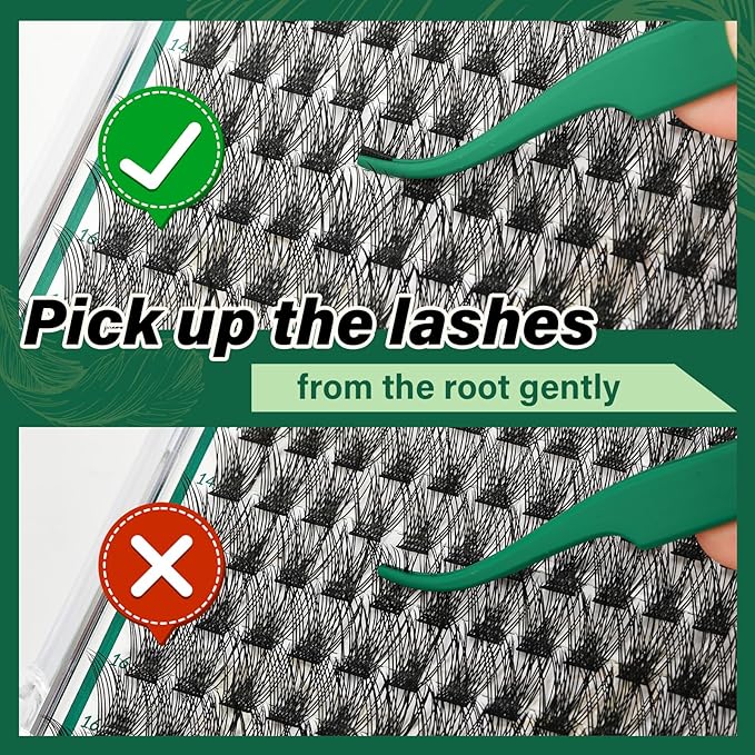 Lash Clusters 144pcs Individual Lashes D Curl 10mm Eyelash Clusters KEYYOU Air Touch Cluster Lashes Super Lightweight Soft Wispy Comfortable Easy DIY at Home(Air01-D-14mm)