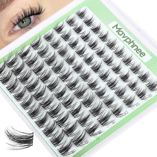Anime Eyelash Clusters Natural Lash Clusters Fairy Lash Extension Cluster Wispy 3D Fluffy Individual Eyelashes Hair-Like Strokes Cluster Eyelash Extensions C-Curly Feathery Texture Cluster Lashes