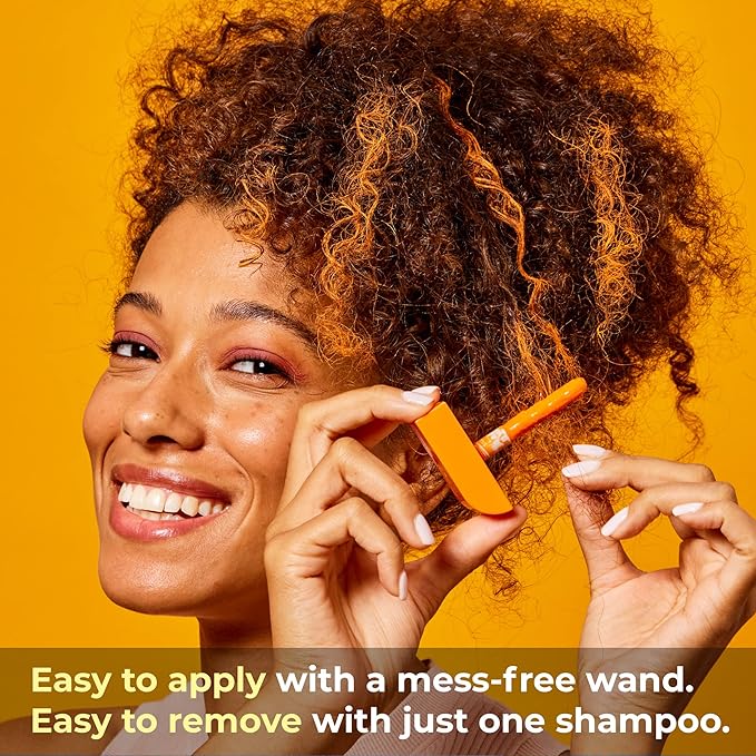 Hally Hair Temporary Hair Color, Shade Stix (Orange) - Hair Makeup Accessories for Kids, Teens & Adults - 12 ml Washable Hair Chalk & Dye for Festivals, Sporting Events & Parties
