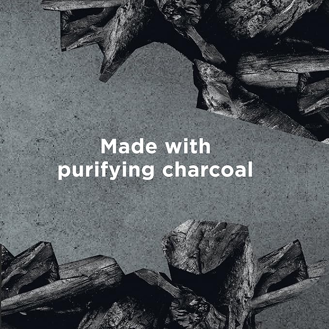 DOVE MEN + CARE Charcoal Pump Purifying Shampoo Charcoal + Clay for Stronger, More Resilient Hair, with Plant-Based Cleansers, 31 oz