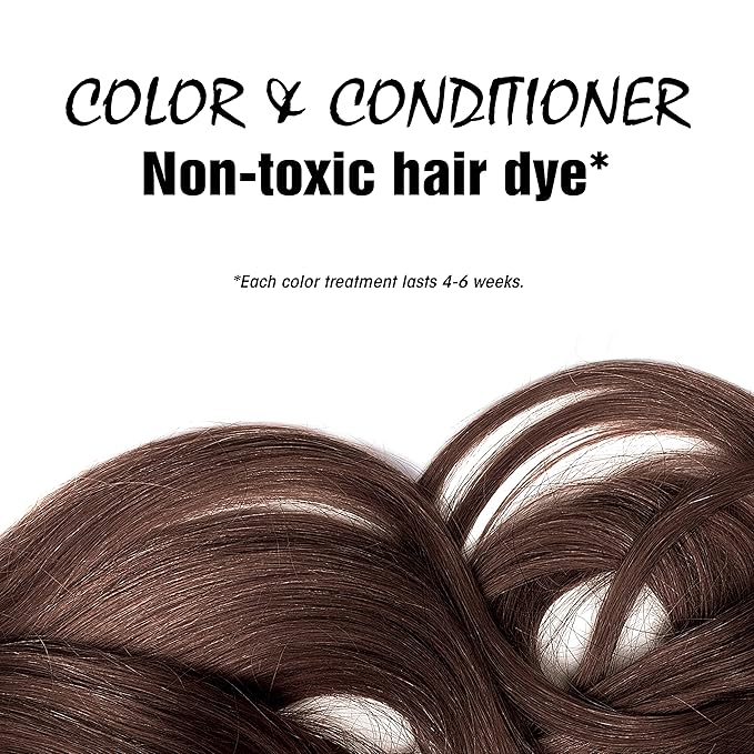 Light Mountain Henna Hair Color & Conditioner - Dark Brown Hair Dye for Men/Women, Organic Henna Leaf Powder and Botanicals, Chemical-Free, Semi-Permanent Hair Color, 4 Oz (Pack of 3)