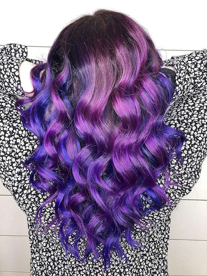 MANIC PANIC Ultra Violet Amplified Semi-Permanent Hair Dye - Cool Blue Toned Violet Color - Works on Dark & Light Shades - Vegan, PPD & Ammonia Free