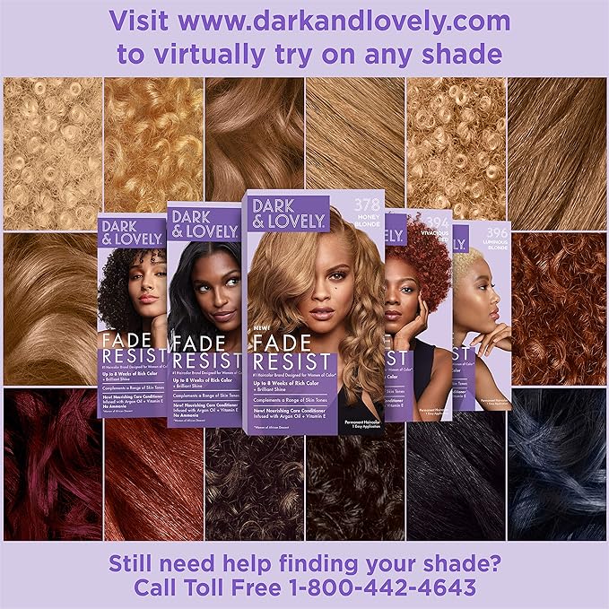 SoftSheen-Carson Dark and Lovely Fade Resist Rich Conditioning Color, Light Golden Blonde 384 (Pack of 2)