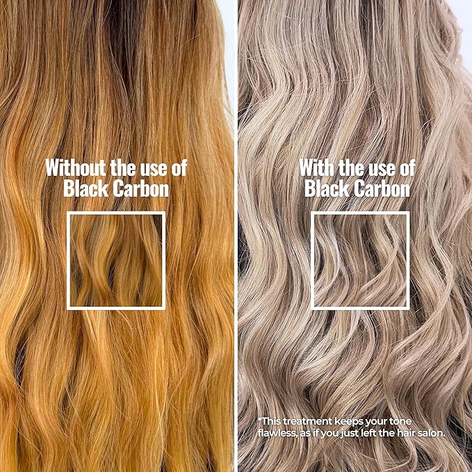 abril et nature - Professional Black Carbon Toning Mask - Special for blonde, bleached and gray hair - Eliminates yellow tones - Nourishes, Hydrates and Intensely Repairs - 1000ml